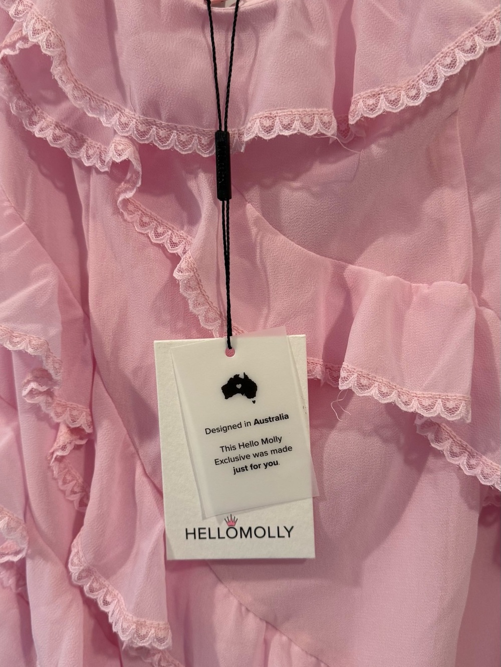 Hello Molly Pink Ruffle Halter High-Low Dress - Picture 4 of 6